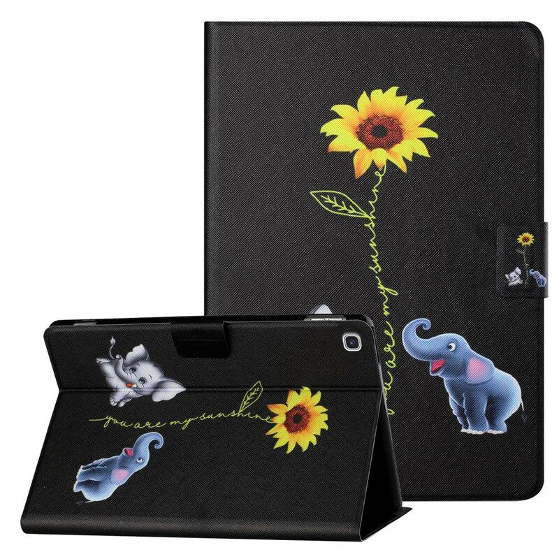 Kotelot Samsung Galaxy Tab A7 Lite Sunflower Elephants
