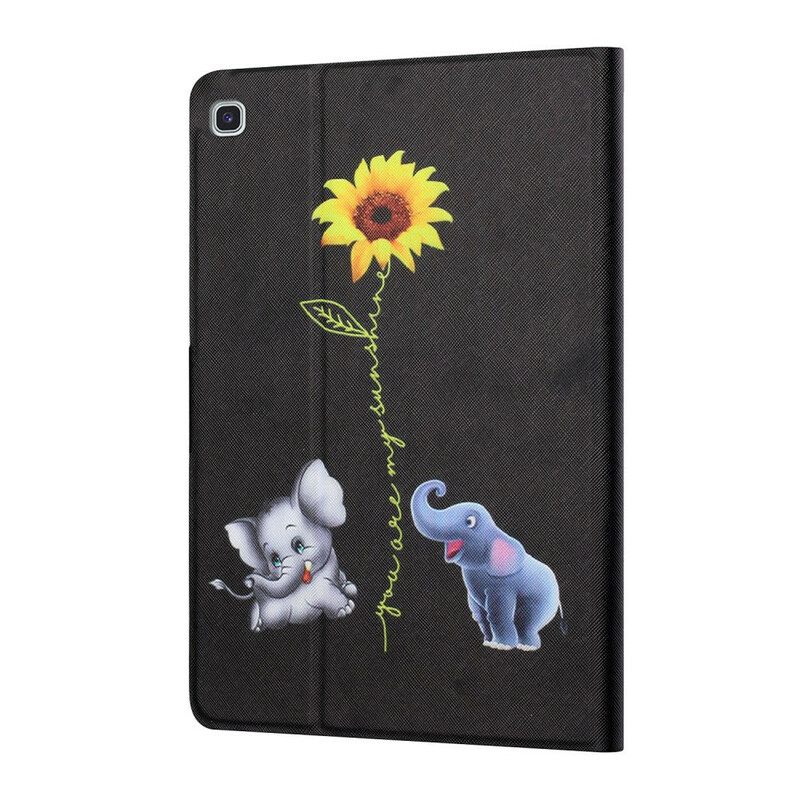 Kotelot Samsung Galaxy Tab A7 Lite Sunflower Elephants