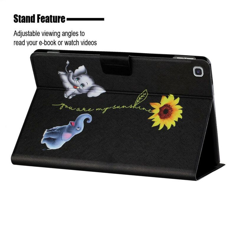 Kotelot Samsung Galaxy Tab A7 Lite Sunflower Elephants