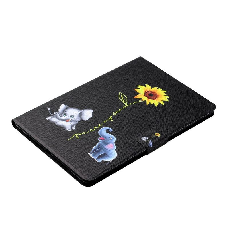 Kotelot Samsung Galaxy Tab A7 Lite Sunflower Elephants