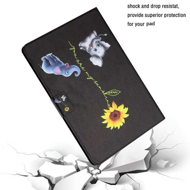 Kotelot Samsung Galaxy Tab A7 Lite Sunflower Elephants