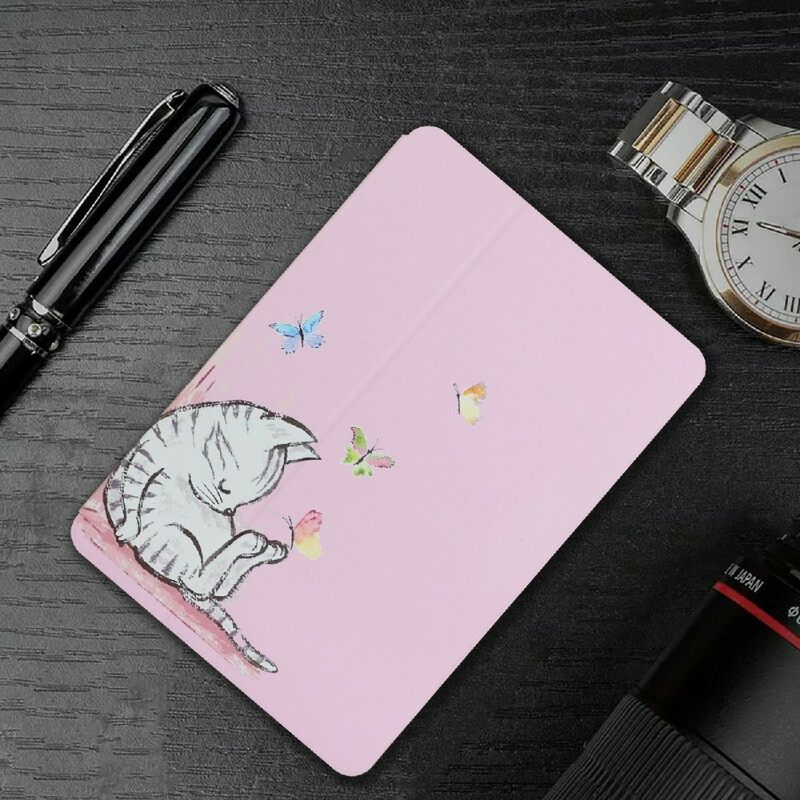 Puhelinkuoret Samsung Galaxy Tab A7 Lite Two Fold Sleeping Kitten