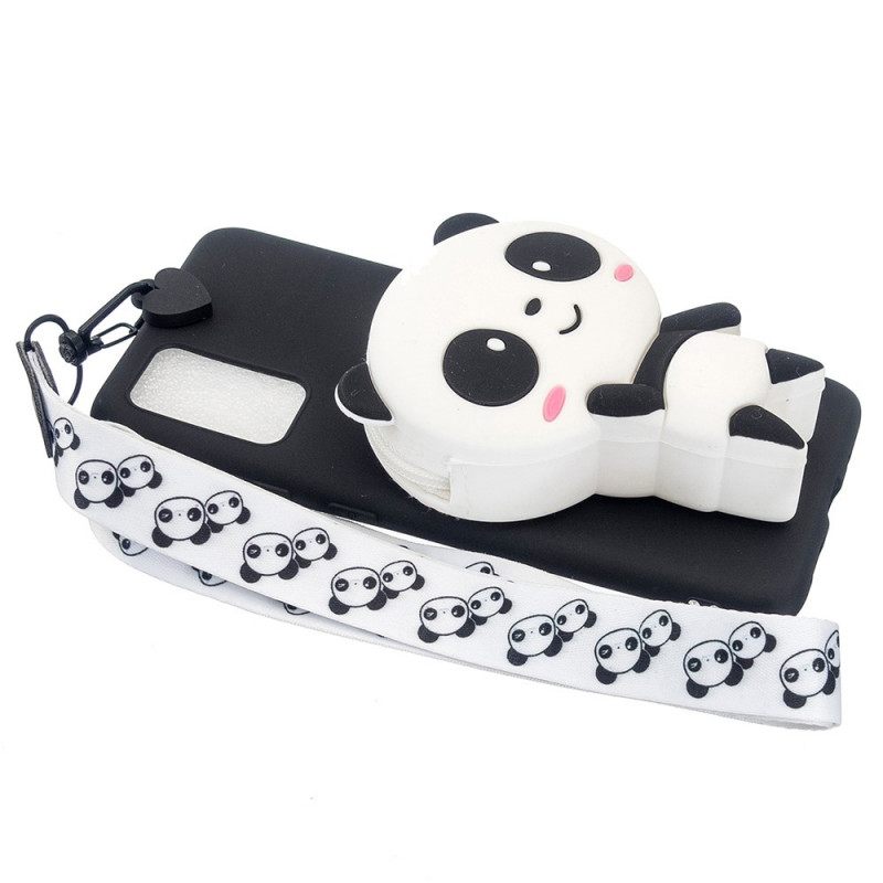 Case Samsung Galaxy A53 5G Panda 3d Karabiininauhalla