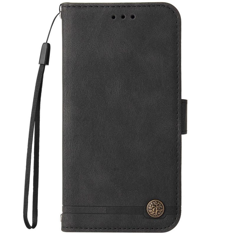 Kotelot Samsung Galaxy A53 5G Faux Leather Niitti Ja Nauha