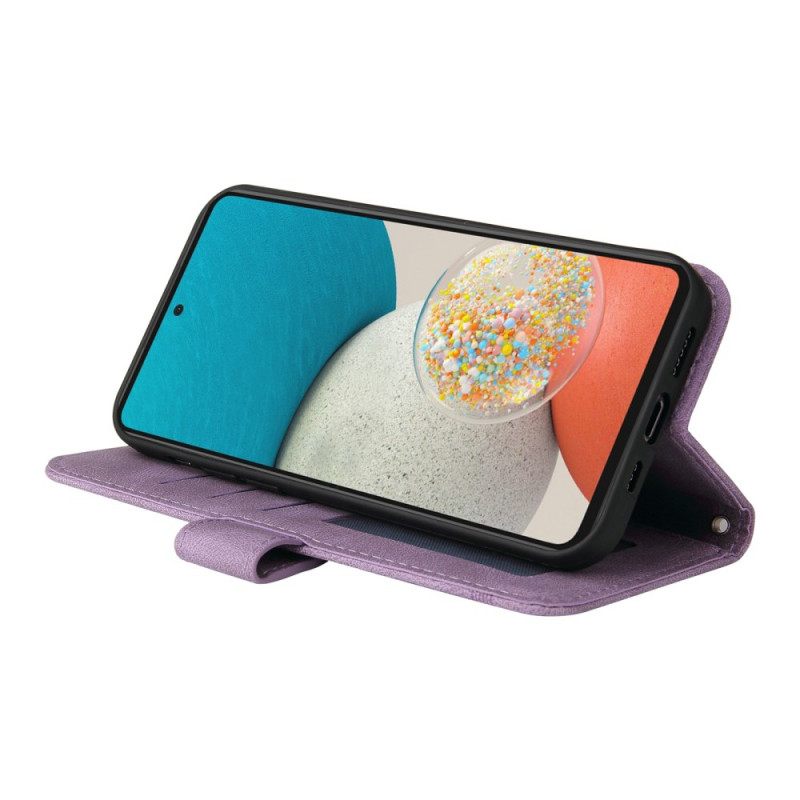 Kotelot Samsung Galaxy A53 5G Faux Leather Niitti Ja Nauha