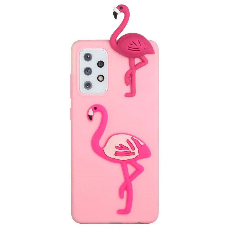 Kuori Samsung Galaxy A53 5G Flamingo 3d