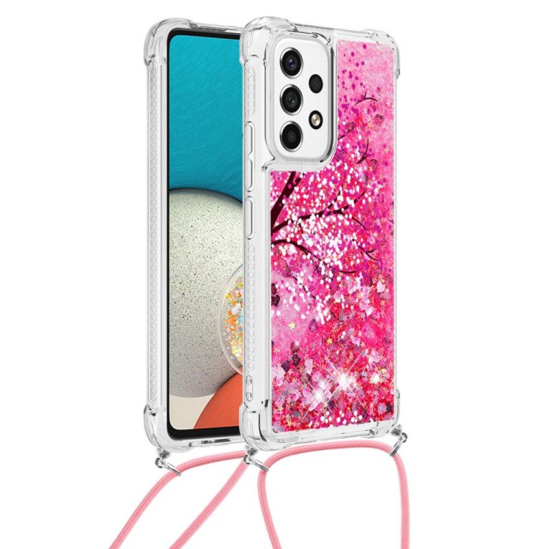 Kuori Samsung Galaxy A53 5G Glitter Tree Kiristysnyörillä