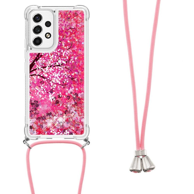Kuori Samsung Galaxy A53 5G Glitter Tree Kiristysnyörillä