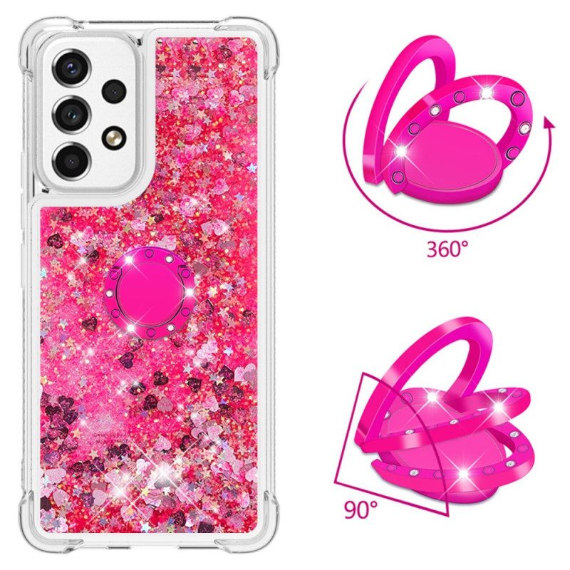 Kuori Samsung Galaxy A53 5G Paljetteja Rengastuella