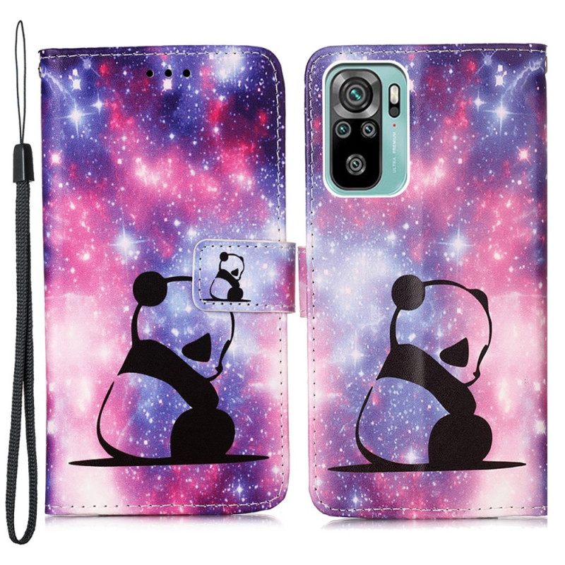 Nahkakotelo Samsung Galaxy A53 5G Panda Galaxy