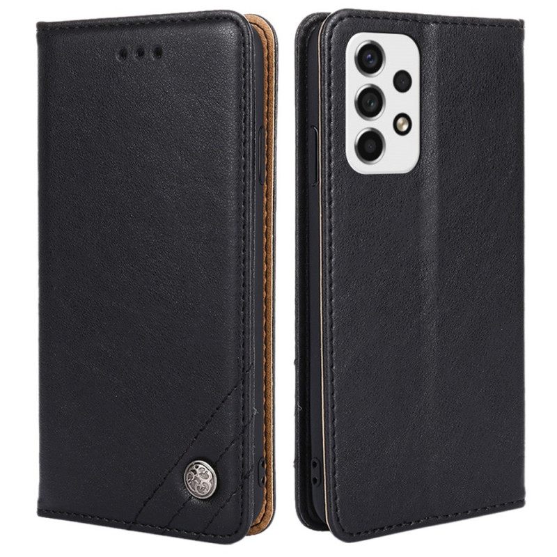 Puhelinkuoret Samsung Galaxy A53 5G Kotelot Flip Tyylinen Nahkaniitti