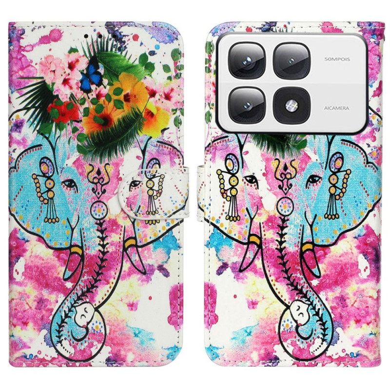 Kotelot Xiaomi 14t Pro Puhelinkuoret Premium Flower Elephant