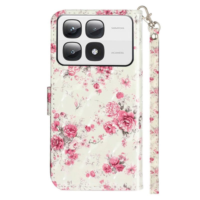 Kotelot Xiaomi 14t Pro Strap Roses