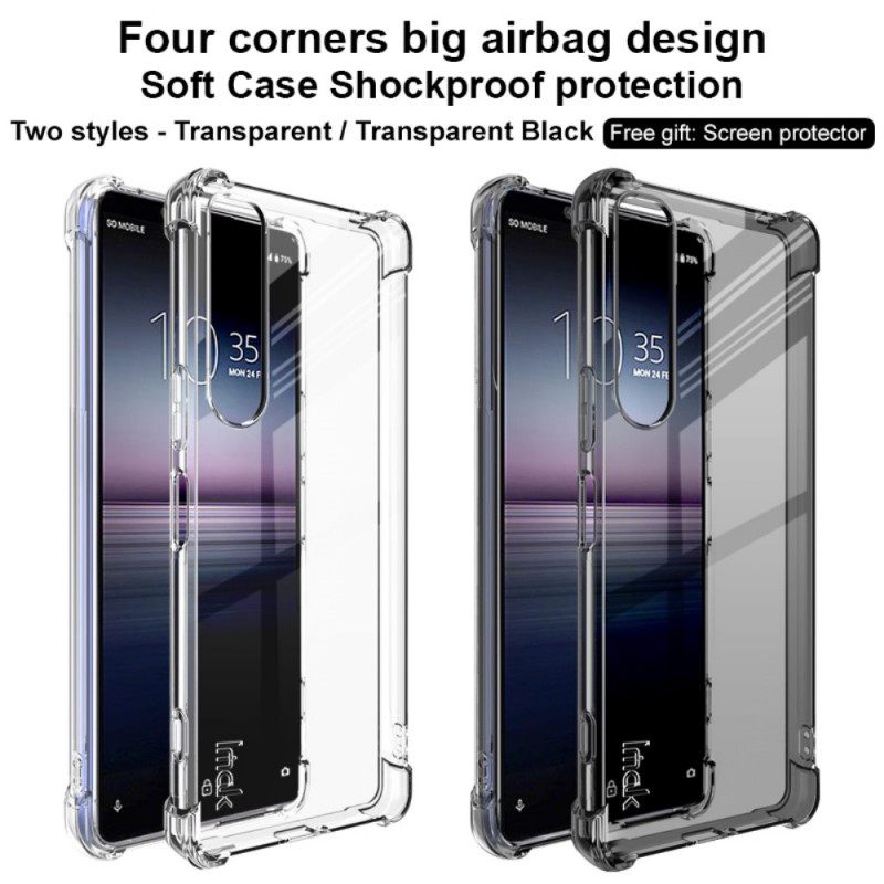 Case Sony Xperia 1 IV Läpinäkyvä Imak-näytönkalvolla