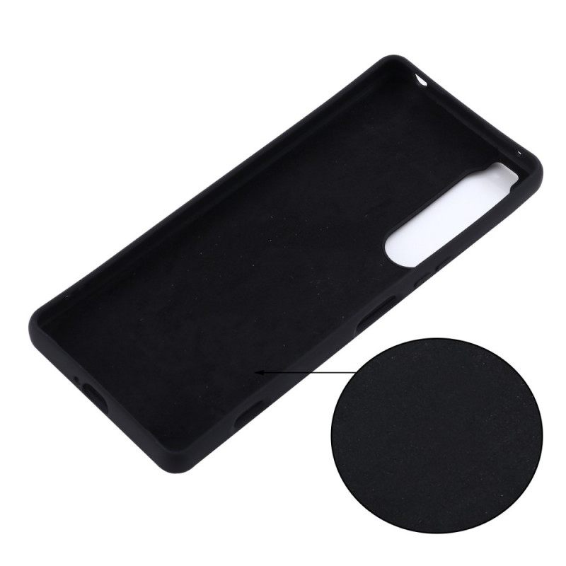 Case Sony Xperia 1 IV Suojaketju Kuori Nestemäinen Silikonihihna