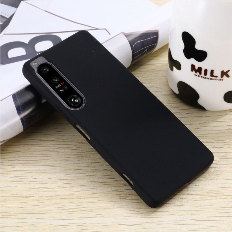 Case Sony Xperia 1 IV Suojaketju Kuori Nestemäinen Silikonihihna