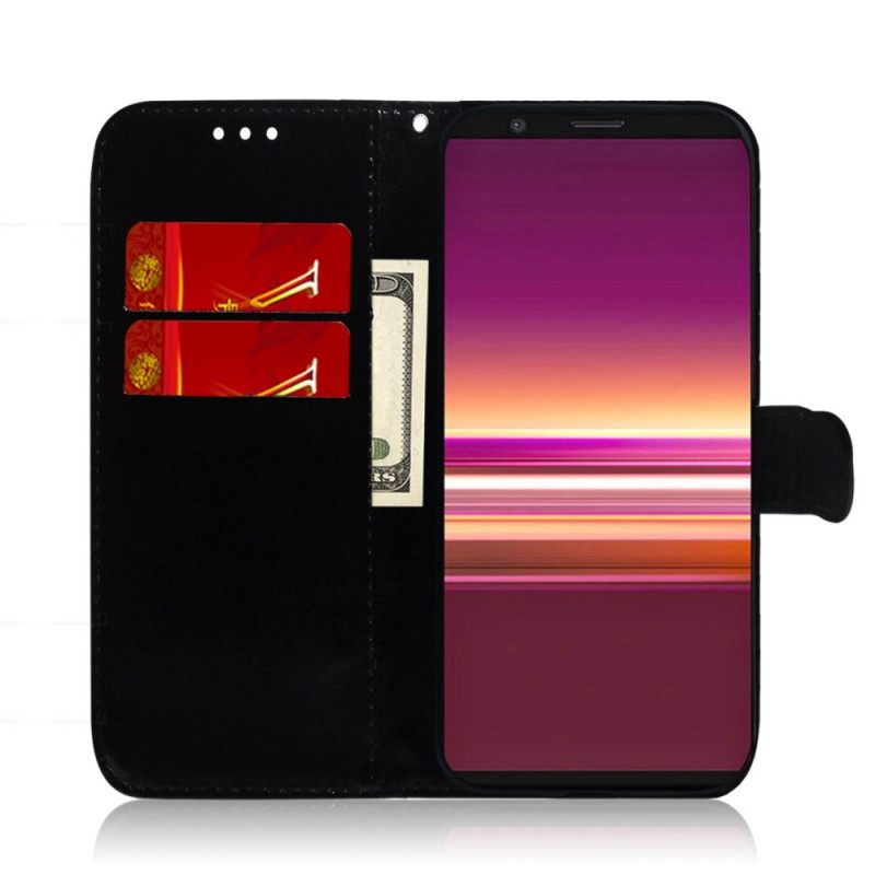 Flip Case Sony Xperia 1 IV Suojaketju Kuori Keinonahkainen Peilihihna