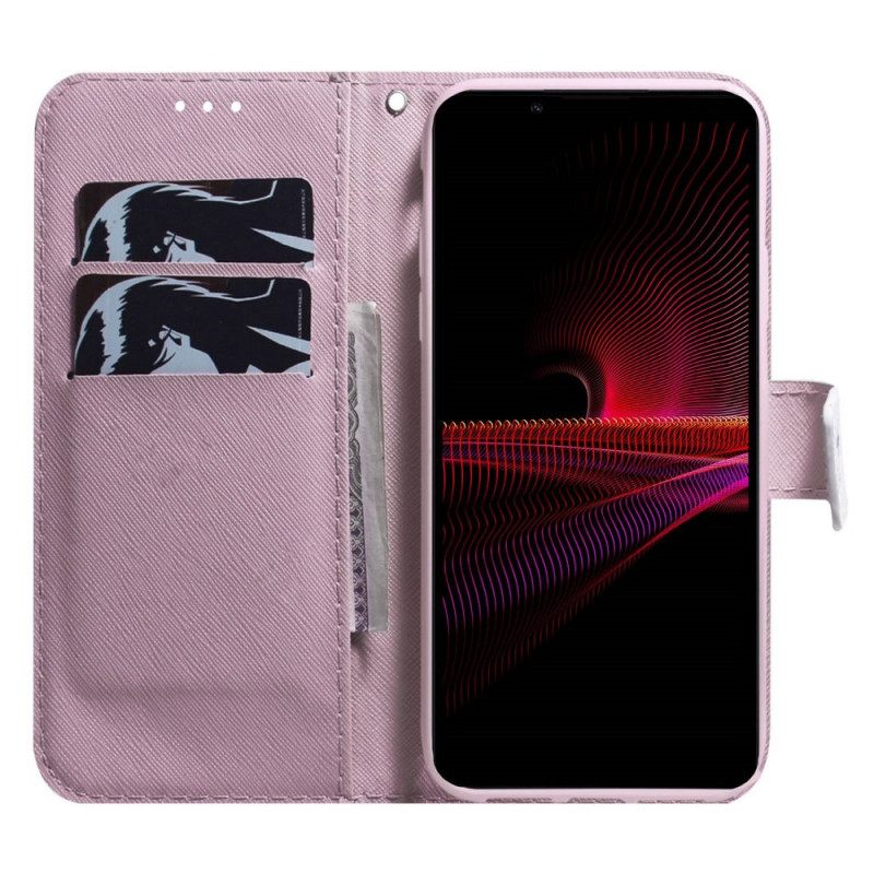 Kotelot Sony Xperia 1 IV Suojaketju Kuori Pikku Panda Kaulanauhalla