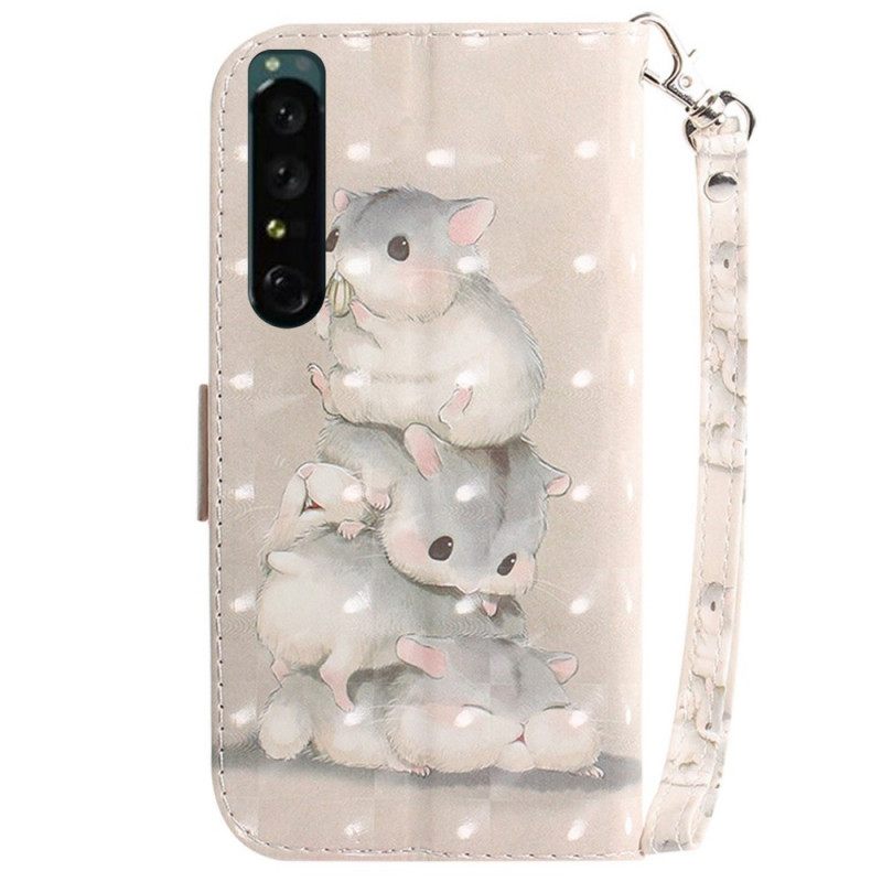 Kotelot Sony Xperia 1 IV Suojaketju Kuori Squirrels In Lanyard