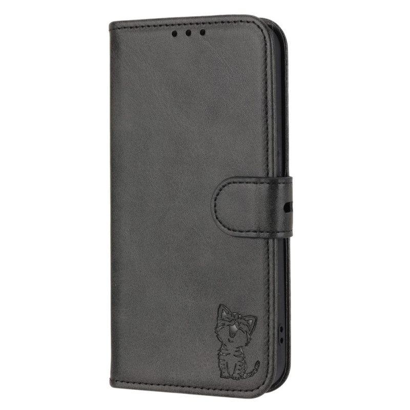 Nahkakotelo Sony Xperia 1 IV Liian Söpö Kissa