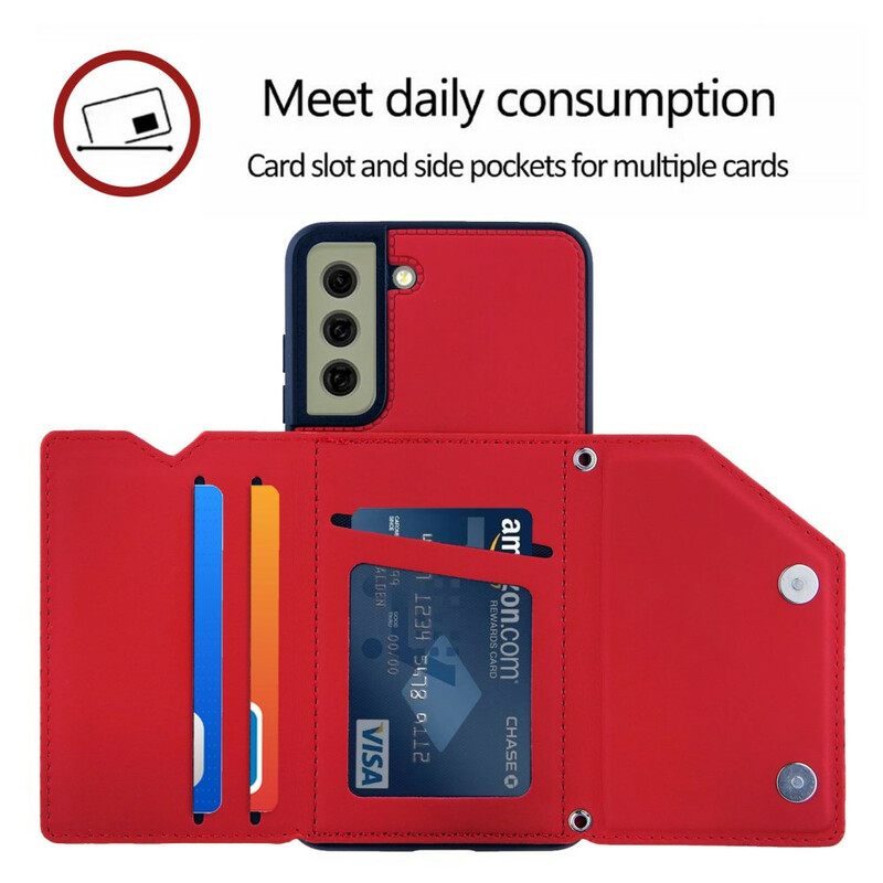 Case Samsung Galaxy S21 FE Multi-card Support Handsfree Ja Kaulanauha