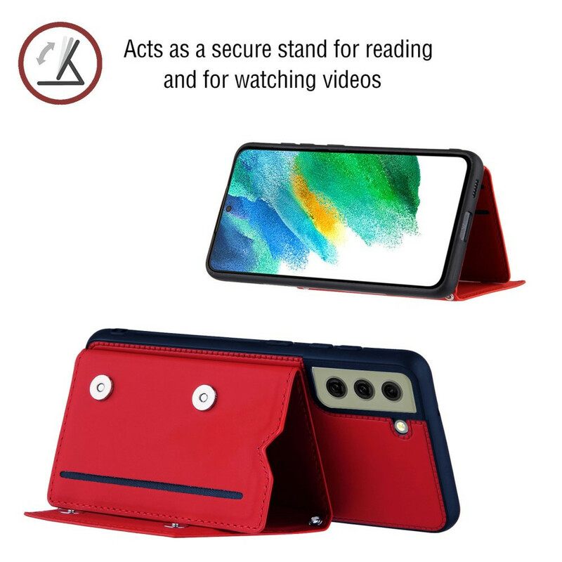 Case Samsung Galaxy S21 FE Multi-card Support Handsfree Ja Kaulanauha