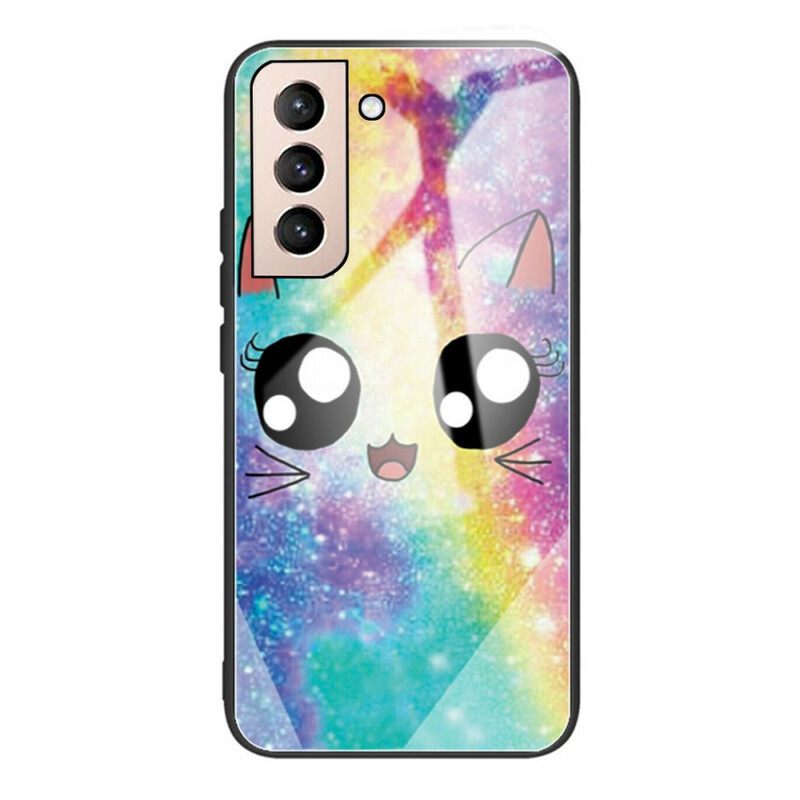 Case Samsung Galaxy S21 FE Tempered Glass Cat