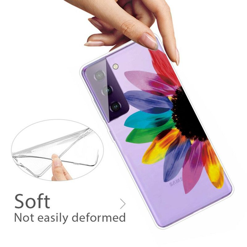 Case Samsung Galaxy S21 FE Värikäs Kukka