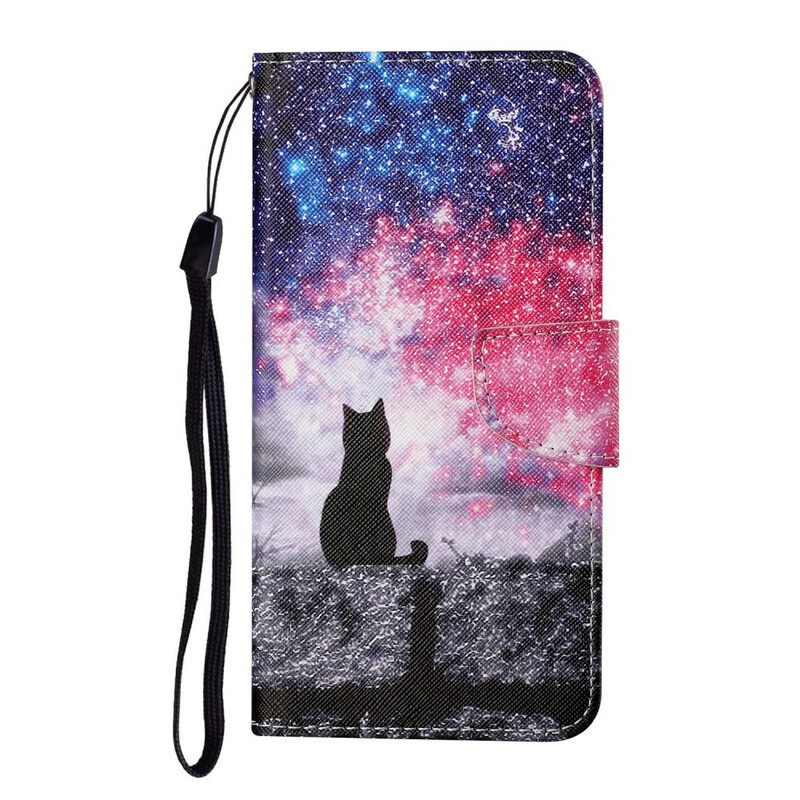 Flip Case Samsung Galaxy S21 FE Cat Stories With Lanyard