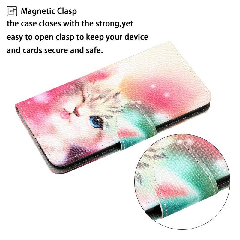 Flip Case Samsung Galaxy S21 FE Cat Stories With Lanyard