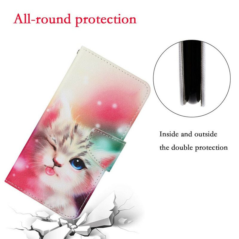 Flip Case Samsung Galaxy S21 FE Cat Stories With Lanyard