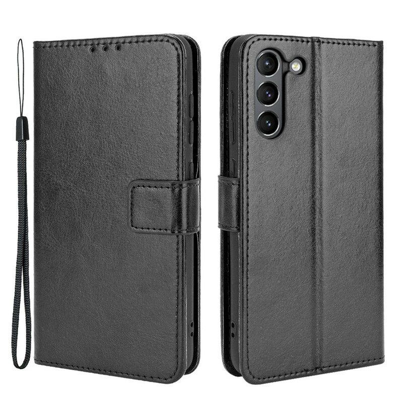 Flip Case Samsung Galaxy S21 FE Keinonahka Näyttävä