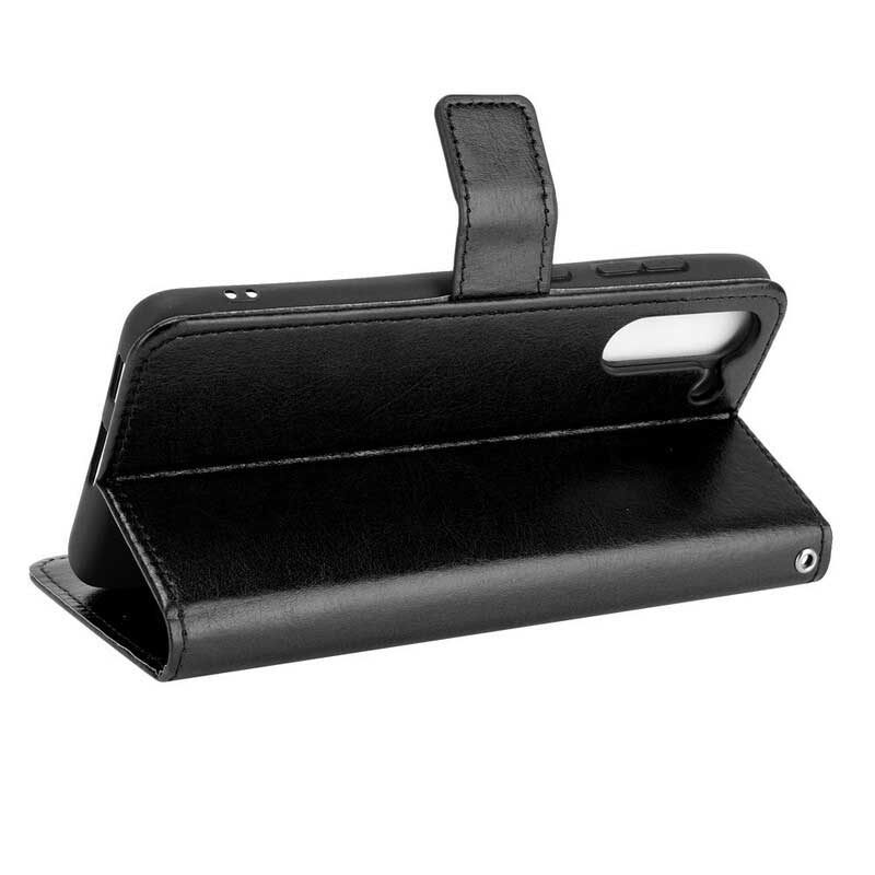 Flip Case Samsung Galaxy S21 FE Keinonahka Näyttävä
