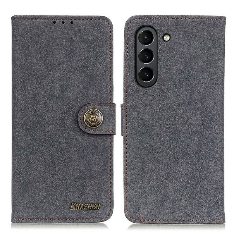 Flip Case Samsung Galaxy S21 FE Retro Haljasnahka Khazneh