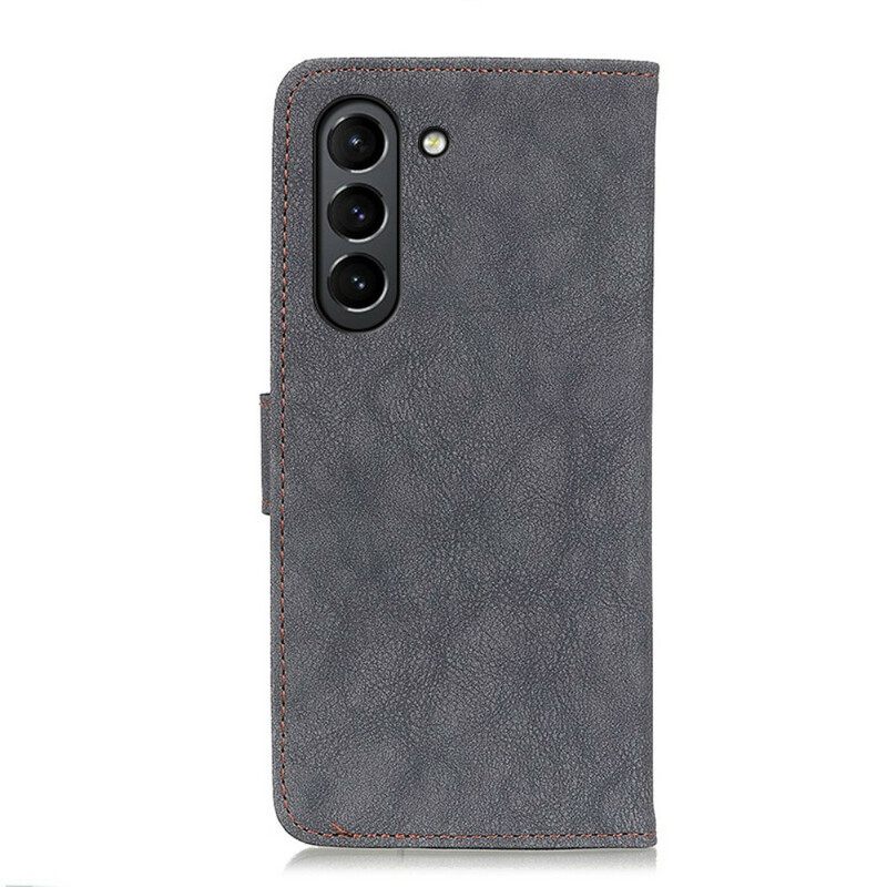 Flip Case Samsung Galaxy S21 FE Retro Haljasnahka Khazneh