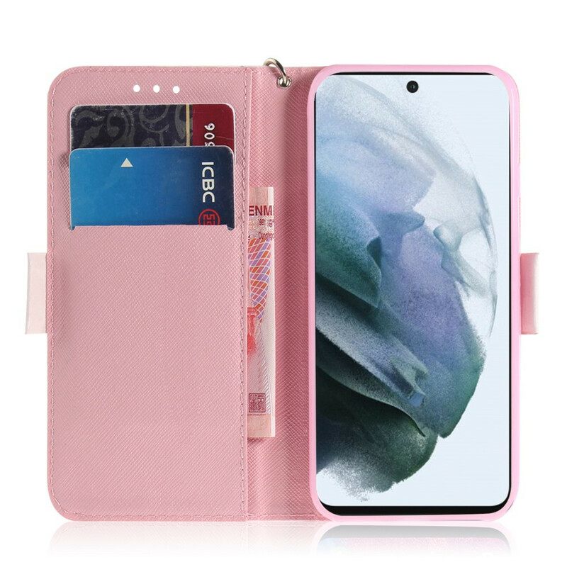 Flip Case Samsung Galaxy S21 FE Suojaketju Kuori Strappy Pump
