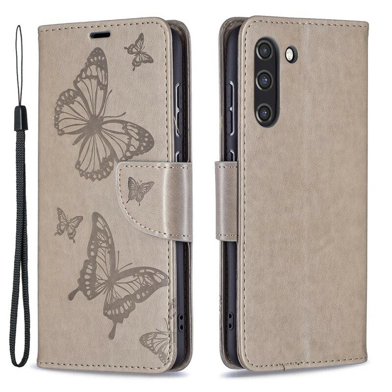 Kotelot Samsung Galaxy S21 FE Butterflies In Flight With Lanyard