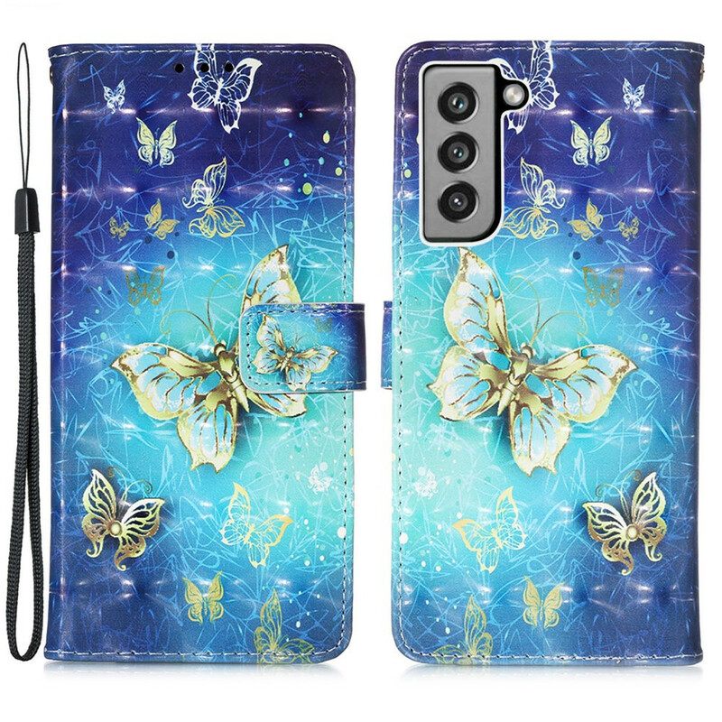 Kotelot Samsung Galaxy S21 FE Golden Butterflies