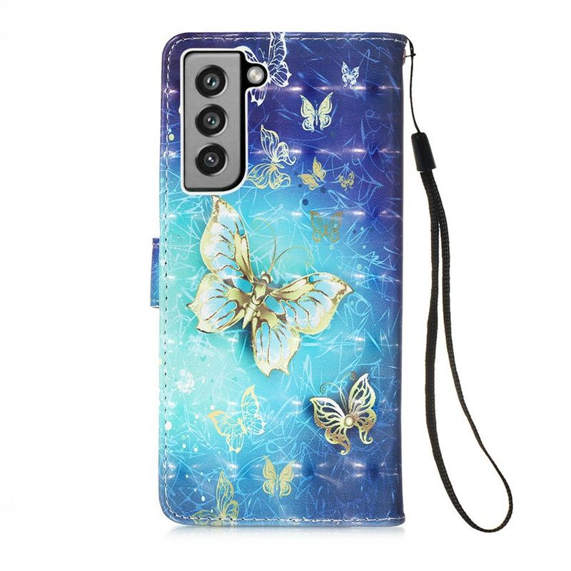 Kotelot Samsung Galaxy S21 FE Golden Butterflies
