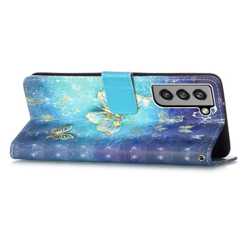 Kotelot Samsung Galaxy S21 FE Golden Butterflies