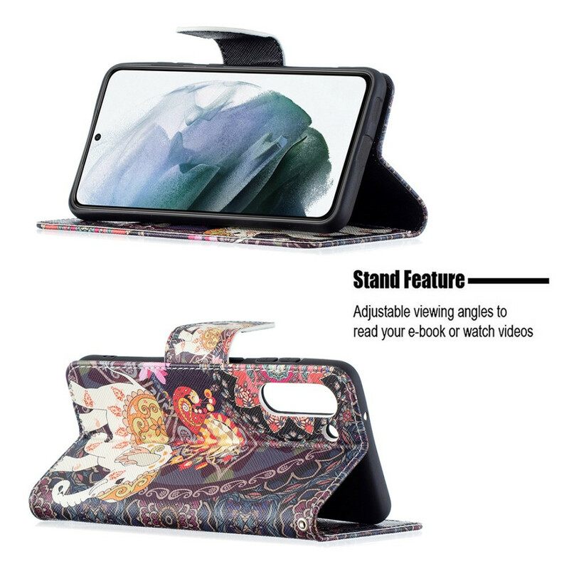 Kotelot Samsung Galaxy S21 FE Mandala Etniset Norsut