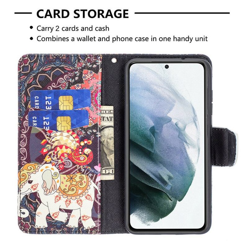 Kotelot Samsung Galaxy S21 FE Mandala Etniset Norsut