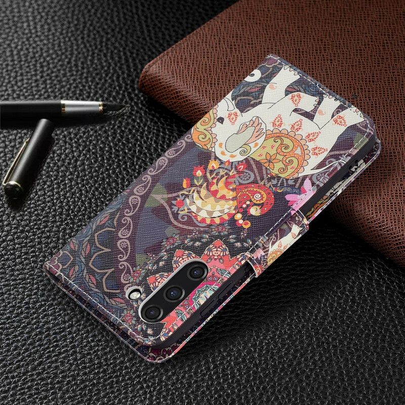 Kotelot Samsung Galaxy S21 FE Mandala Etniset Norsut