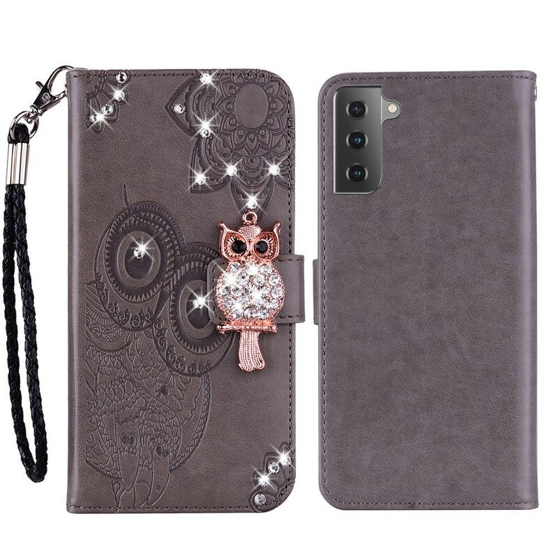 Kotelot Samsung Galaxy S21 FE Pöllömandala Ja Charm