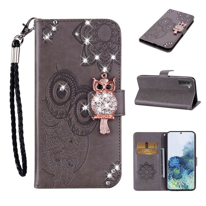 Kotelot Samsung Galaxy S21 FE Pöllömandala Ja Charm