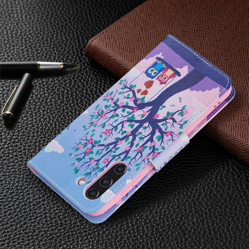 Kotelot Samsung Galaxy S21 FE Pöllöt Swingissä