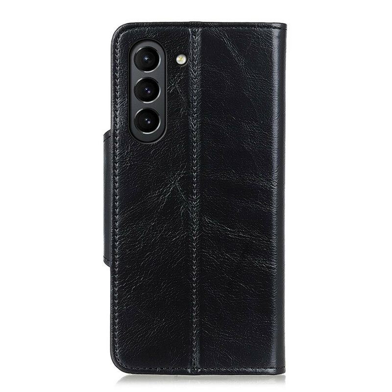 Kotelot Samsung Galaxy S21 FE Tekonahkapatenttipainike