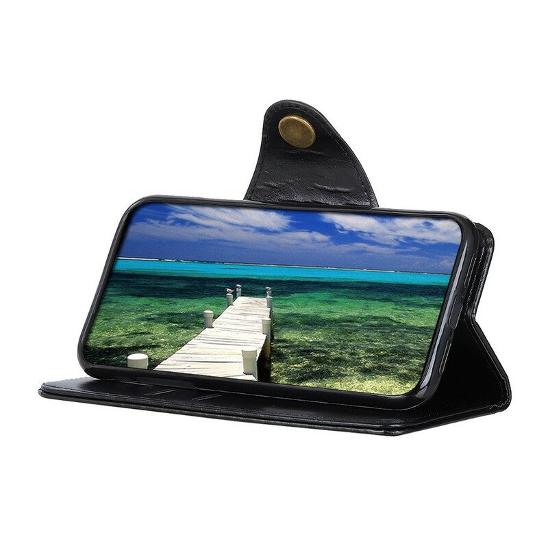 Kotelot Samsung Galaxy S21 FE Tekonahkapatenttipainike