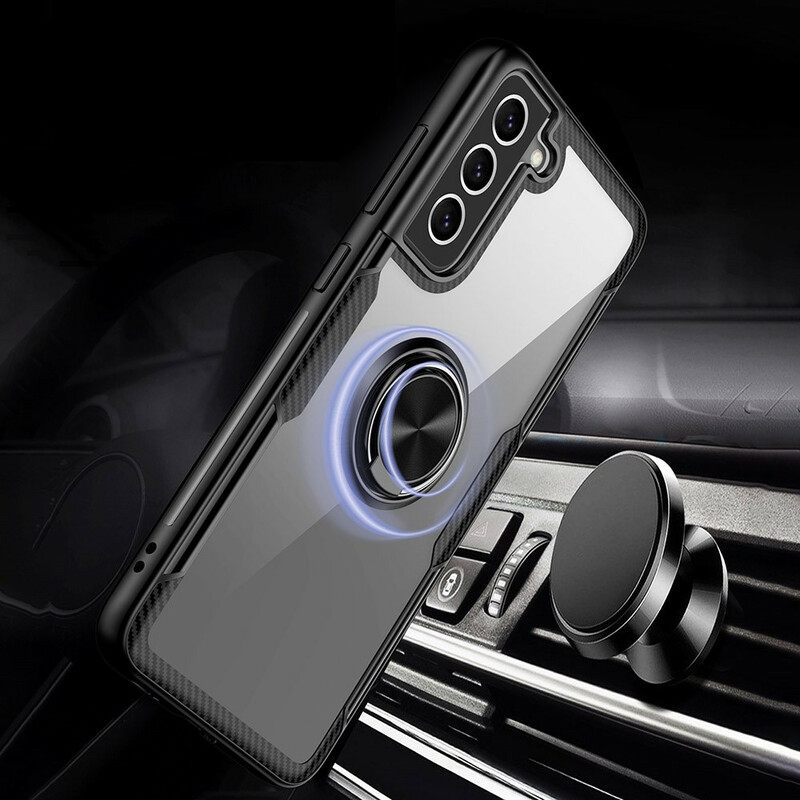 Kuori Samsung Galaxy S21 FE Carbon Fiber Metallirengas