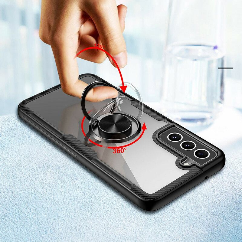 Kuori Samsung Galaxy S21 FE Carbon Fiber Metallirengas